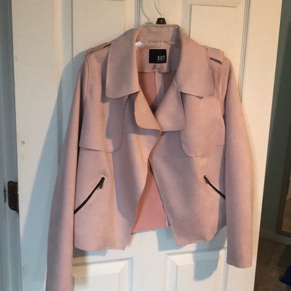Kut from the kloth pink suede motorcycle jacket - Picture 3 of 3